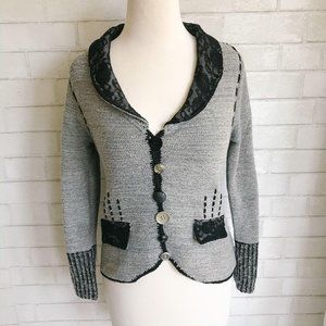 Curio Button Front Sweater Blazer Anthro XS